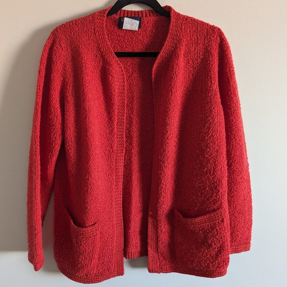 Vintage Red Bonnie Lee Division of Leroy Cardigan - Picture 1 of 3